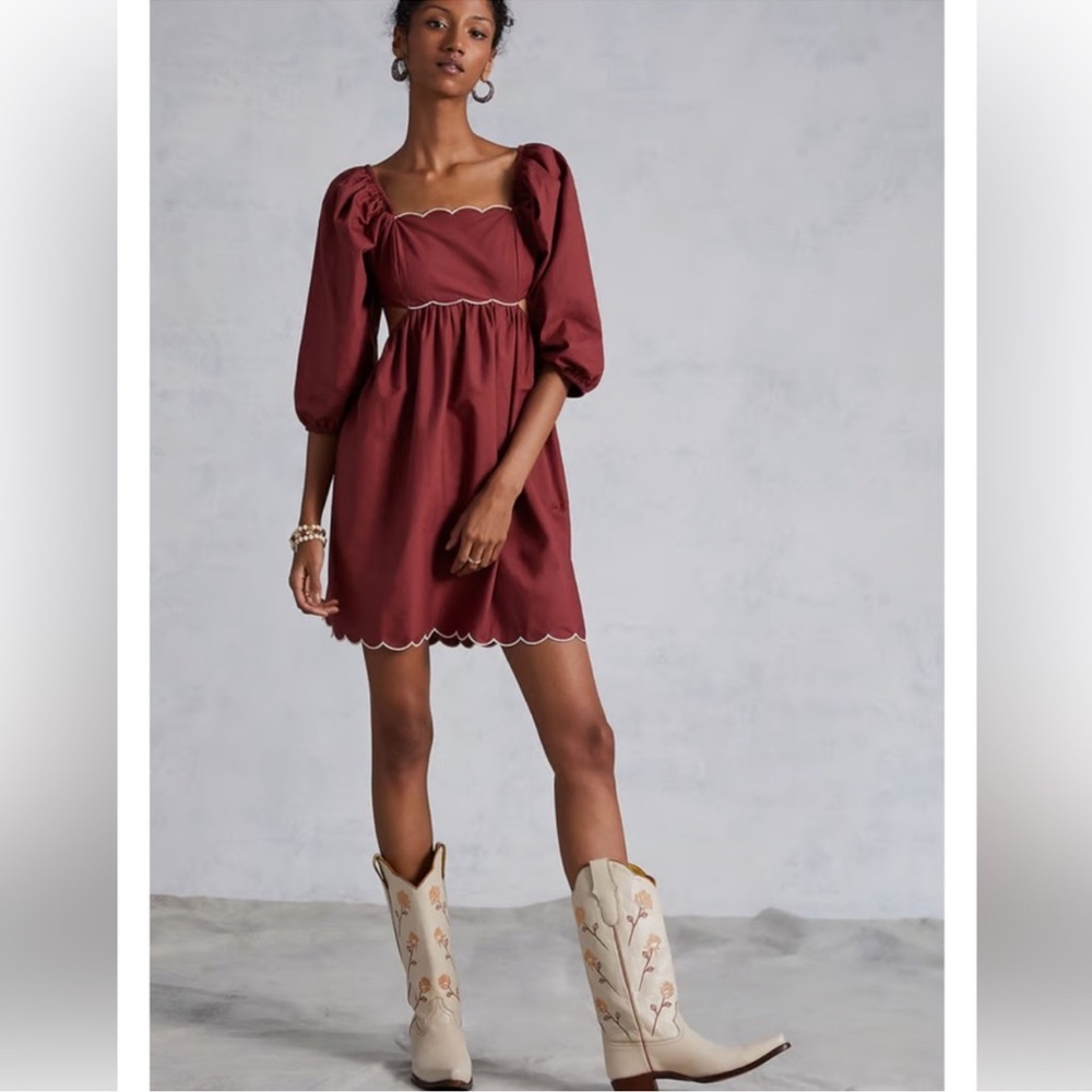 Anthropologie Scallop dress